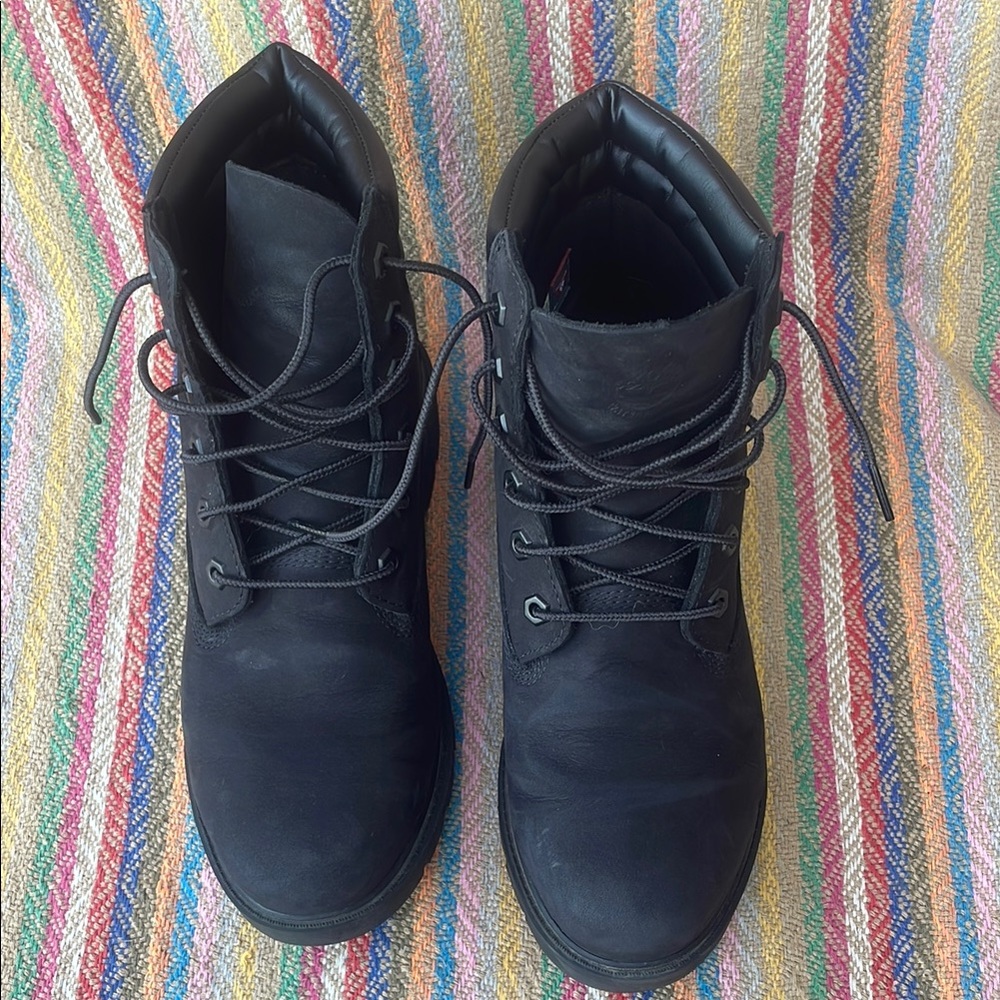 Timberland with Ortholite black lace-up boots Sz 8.5